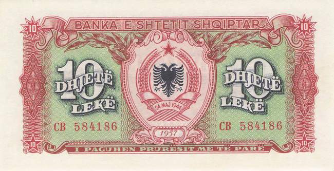 Albanien 10 Leke 1957 p28